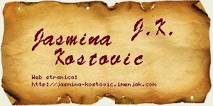 Jasmina Kostović vizit kartica